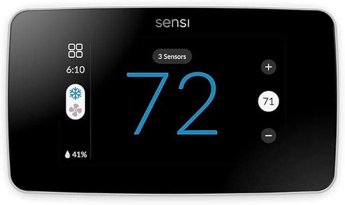 Sensi Touch 2 Smart Thermostat with Touchscreen Color Display, Programmable, Wi-Fi, Works with Alexa, Energy Star Certified, ST76W