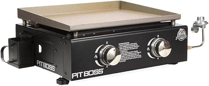 Pit Boss PB336GS Two-Burner Portable Flat Top Griddle with Cover