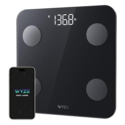 Wyze Scale S Bluetooth Body Composition Analyzer with 12 Metrics and Heart Rate