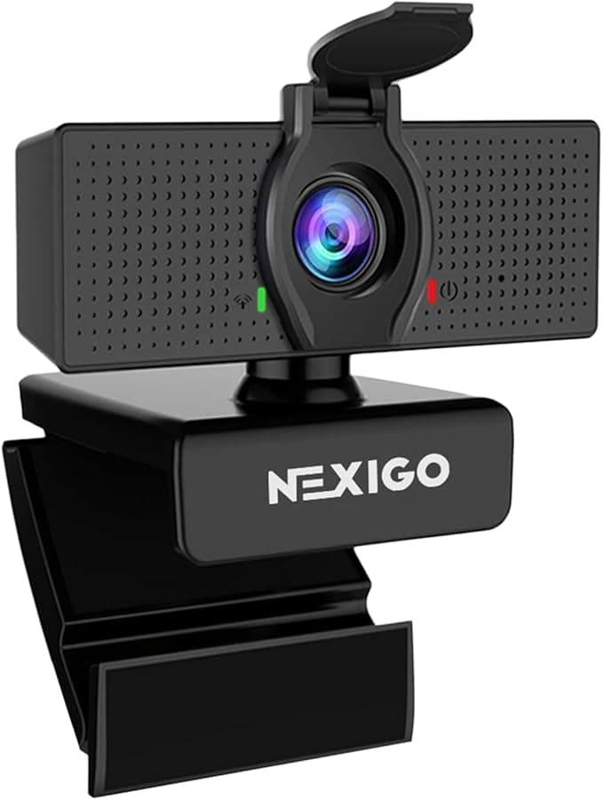 NexiGo N60 1080P Webcam with Microphone, Software Control & Privacy Cover, USB HD Computer Web Camera, Plug and Play