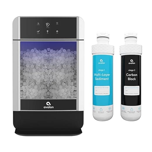Avalon Nugget Ice Maker Chewable Ice 38 lbs Per Day, One Click Operation, Large Ice Storage, Connects to Water Line, Includes Filters