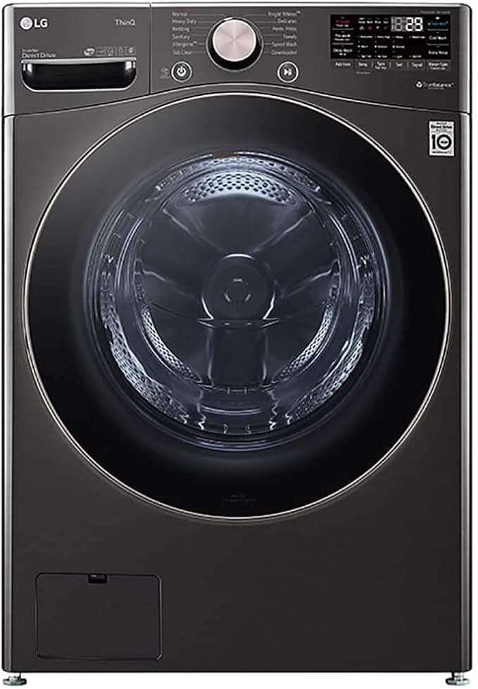 LG WM4000HBA 4.5 Cu. Ft. Smart Front-Load Washer, High-Efficiency Laundry Machine with Wi-Fi Connectivity, Black Steel