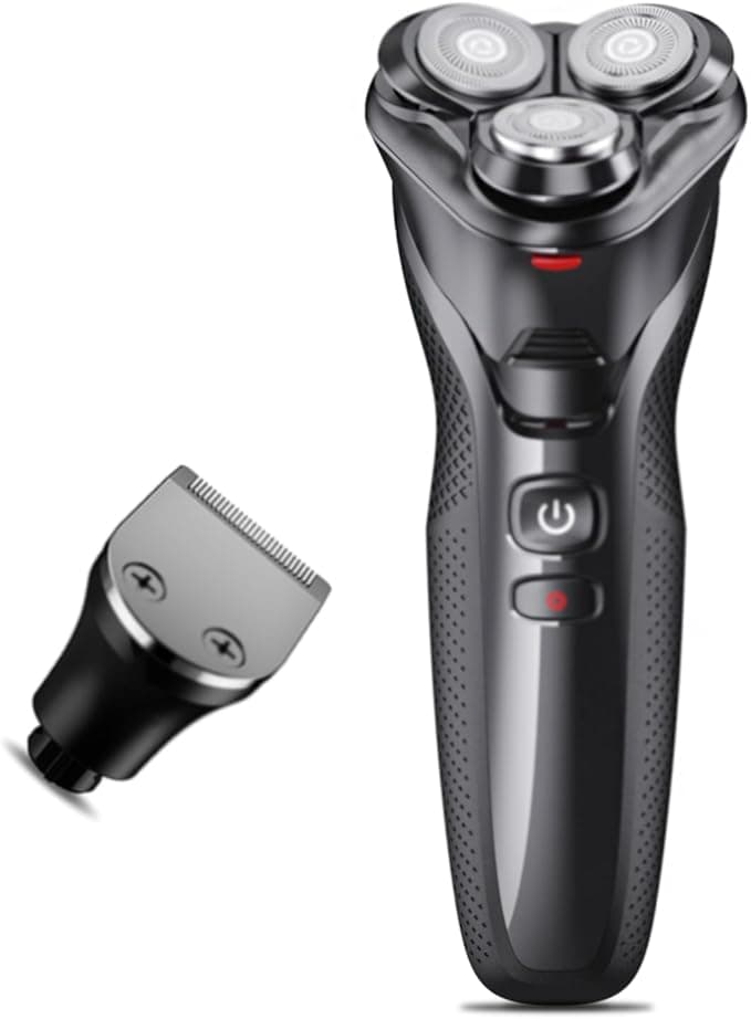 rategist Cordless Electric Razor for Men: 3-in-1 Electric Shavers for Men - IPX7 Waterproof & Precision Blades - Turbo Speed Travel Kit for Beard Nose Sideburns, Charcoal Gray