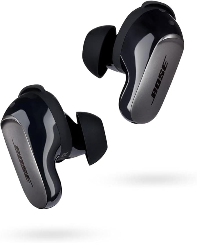 Bose QuietComfort Ultra Bluetooth Earbuds, Wireless with Spatial Audio, World-Class ANC, Deep Bass, 6 Hours Playtime, Black