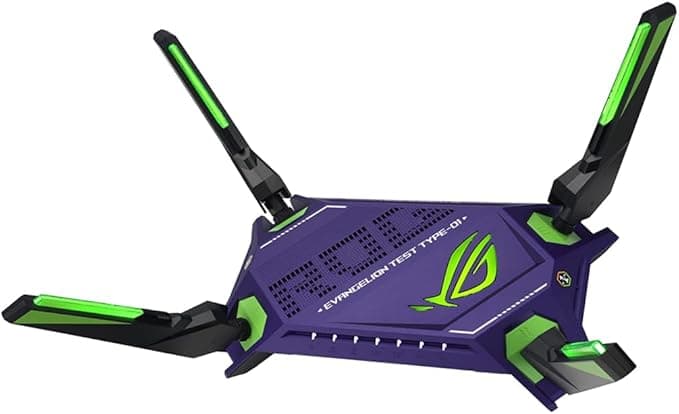 ASUS ROG Rapture GT-AX6000 EVA Edition Dual-Band WiFi 6 Gaming Router, Dual 2.5G WAN/LAN Ports, WAN Aggregation, Triple-Level Game Acceleration, AiMesh Compatible, Lifetime Internet Security