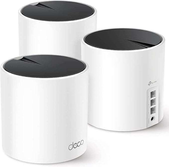 TP-Link Deco X55 AX3000 WiFi 6 Mesh System - Covers up to 6500 Sq.Ft, Replaces Wireless Router and Extender, 3 Gigabit Ports per Unit, Supports Ethernet Backhaul, Deco X55(3-Pack)