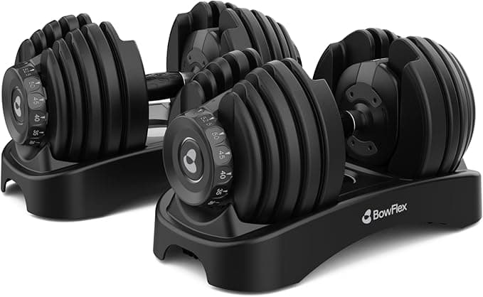 BowFlex Results Series 552 SelectTech Dumbbells (Pair) - Quick Adjustment from 5 to 52.5 lb