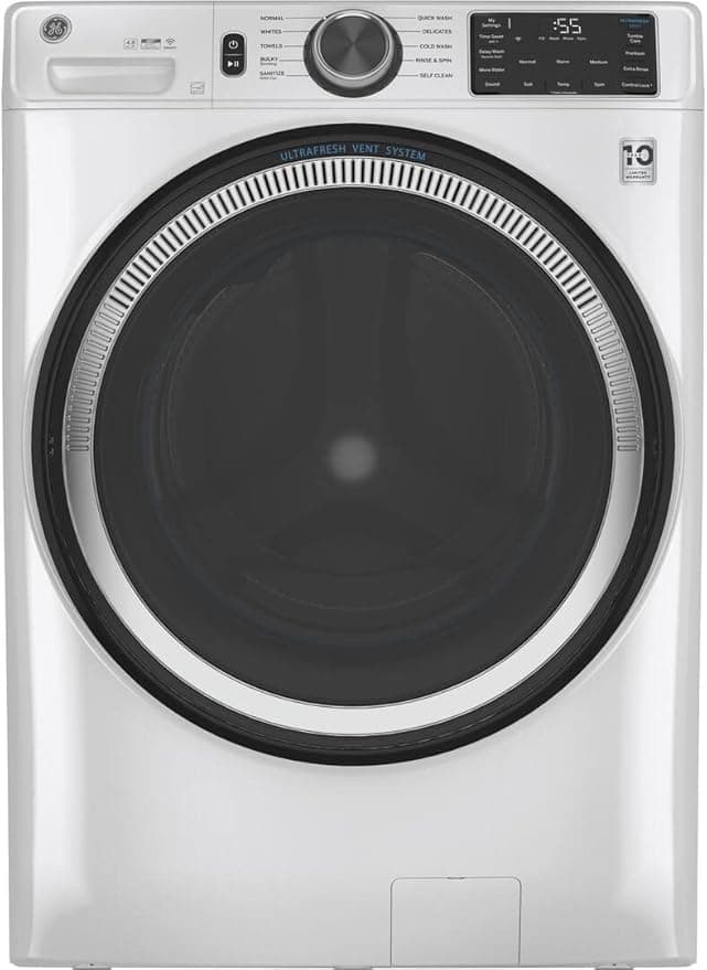 GE Profile 28 Inch Smart Front Load Washer with 4.8 cu. ft. Capacity in White, GFW550SSNWW