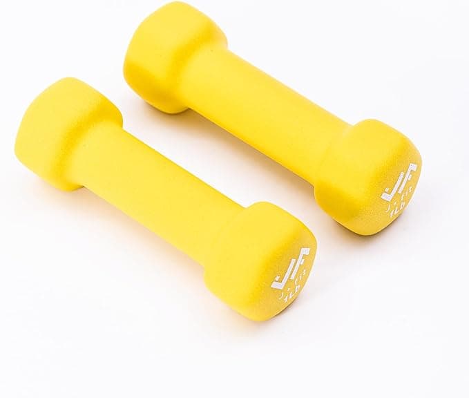 JFIT Neoprene & Vinyl Coated Dumbbell Pairs - Hand Weights for Strength, Cardio, and Aerobics