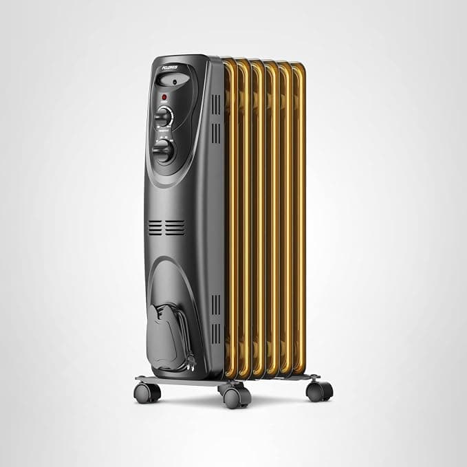 PELONIS Oil Filled Radiator Heater for Large Space, 1500W, Dual Knobs, 3 Modes