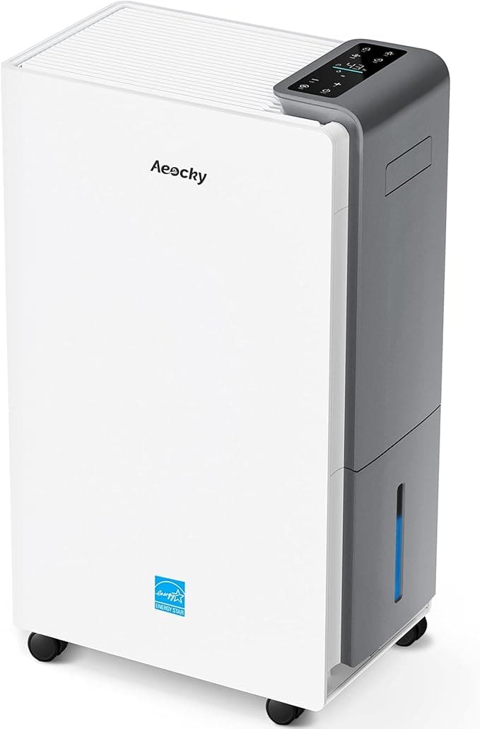 AEOCKY 4500 Sq.Ft Energy Star Most Efficient 2025 Dehumidifier, Max 80 Pint/Day Smart Compressor Dehumidifier with Drain Hose, Intelligent Humidistat, for Basement, Bedroom, Home