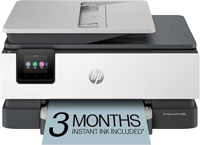 HP OfficeJet Pro 8125e Wireless All-in-One Color Inkjet Printer with ADF and Auto-Duplex