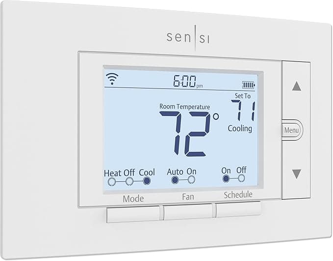 Sensi Smart Thermostat, Wi-Fi, Data Privacy, Programmable, Easy DIY Install, Works With Alexa, Energy Star Certified, ST55