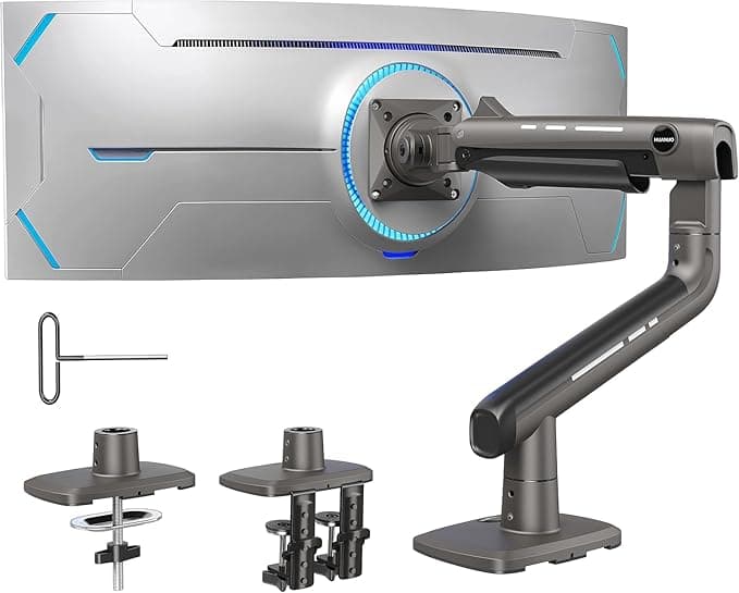 HUANUO TitanLift Heavy-Duty Monitor Arm for 49" Ultrawide Screens - Holds 44 lb