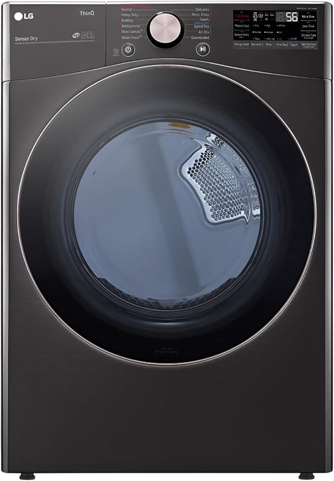 LG DLEX4000B 7.4 cu. ft. Ultra Large Capacity Smart Wi-Fi Enabled Front Load Electric Dryer, Black Steel