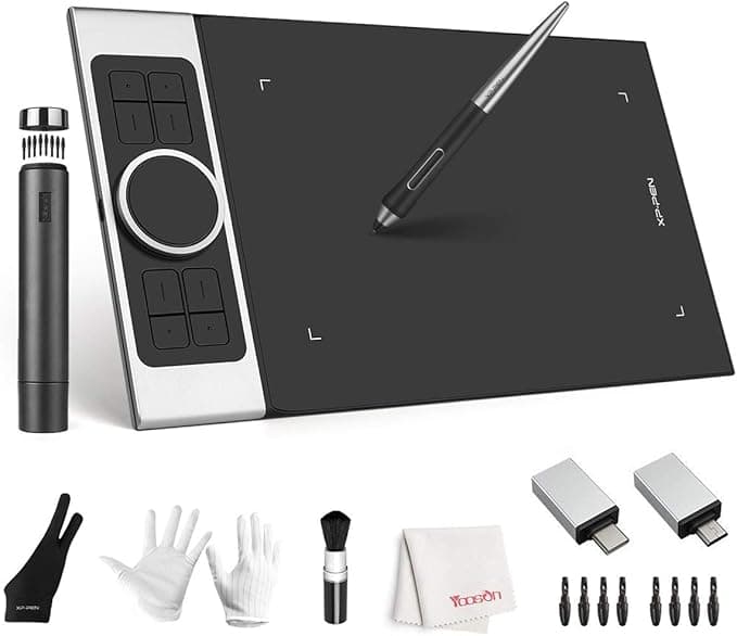 XP PEN Deco Pro Medium, Ultrathin Drawing Tablet, 11x6 in Graphics Tablet with Tilt-Function, Battery Free Stylus, Ideal for Online Teaching, Supports Windows/Mac/Chromebook