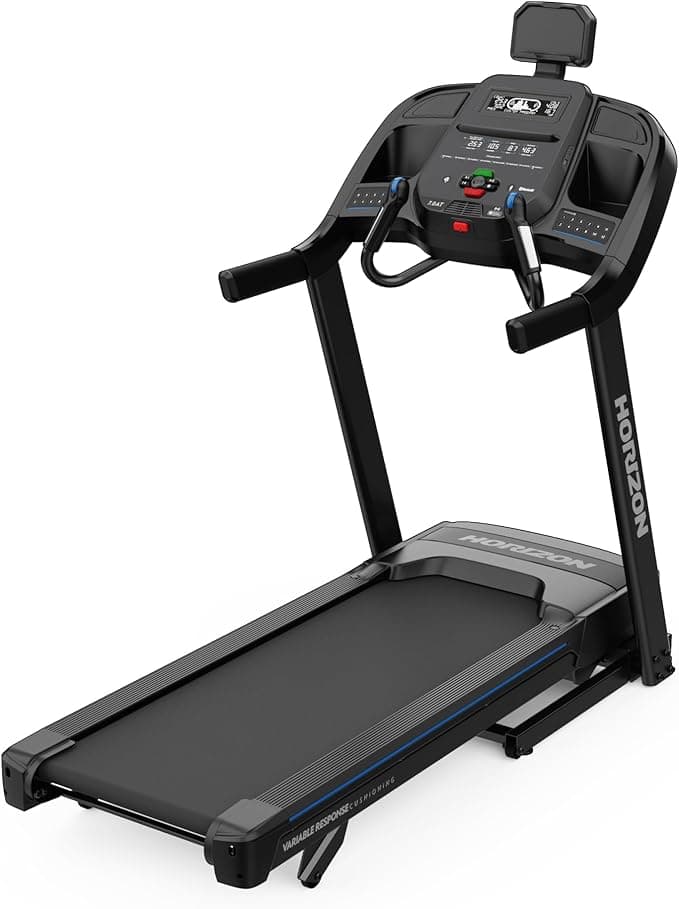 Horizon Fitness 7.0AT Treadmill with Apple Watch Sync, Peloton/Zwift Compatibility, and 20" x 60" Deck
