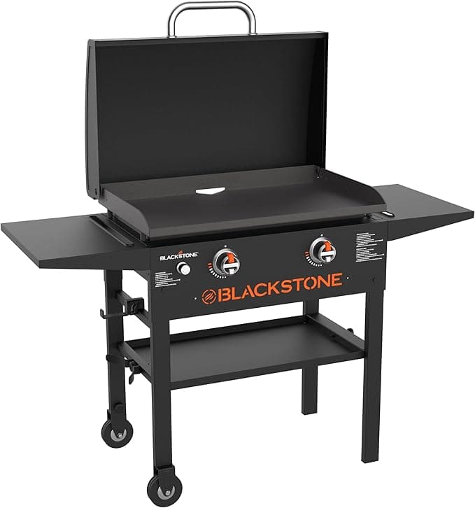Blackstone 1883 Original 28" Griddle with Integrated Hood and Counter-Height Side Shelves