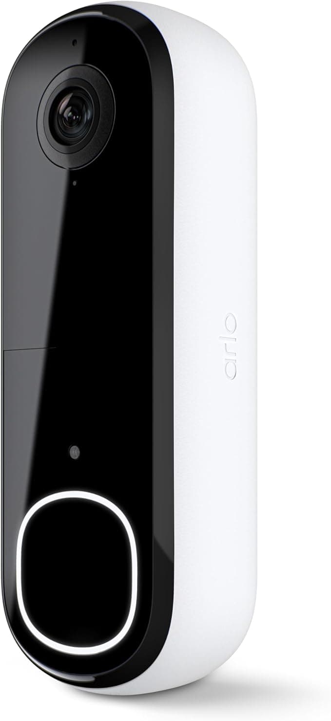 Arlo Video Doorbell 2K (2nd Gen, Latest Release), Wireless or Wired, Package Detection, Person & Vehicle Recognition, 2-Way Audio, Night Vision, Head to Toe Video View