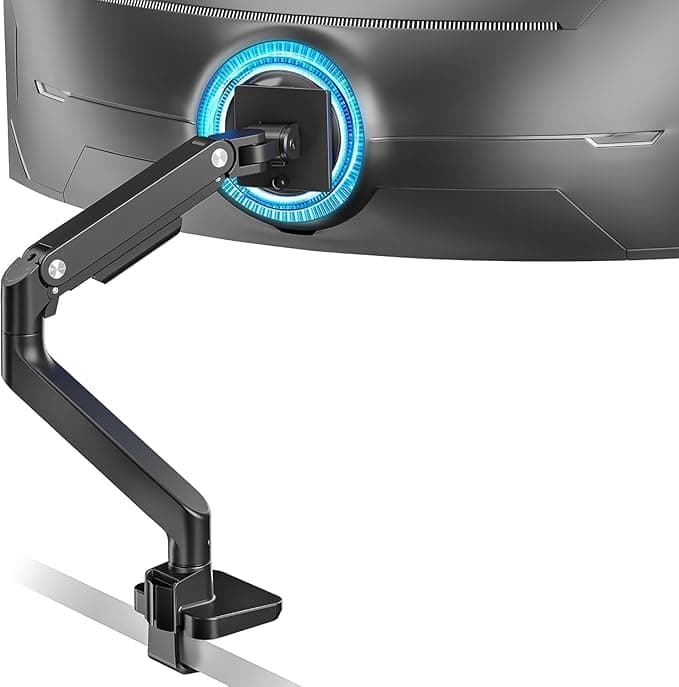 ARES WING Ultrawide Monitor Arm for 17-49" Curved Screens - Gas Spring, Holds 44 lb