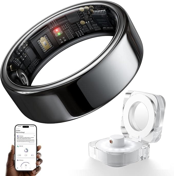 HOU AI Smart Ring with Micro-Crystalline Ceramic Body and 5-Day Battery