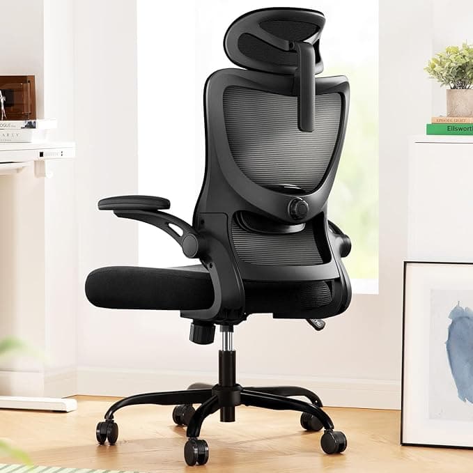 Marsail Ergonomic Office Chair: Office Desk Chair with High Back Mesh and Adjustable Lumbar Support, 3D Armrests and Headrest