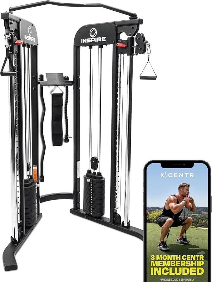 Inspire Fitness FTX Functional Trainer - Compact Home Cable Machine with Two 165 lb Weight Stacks