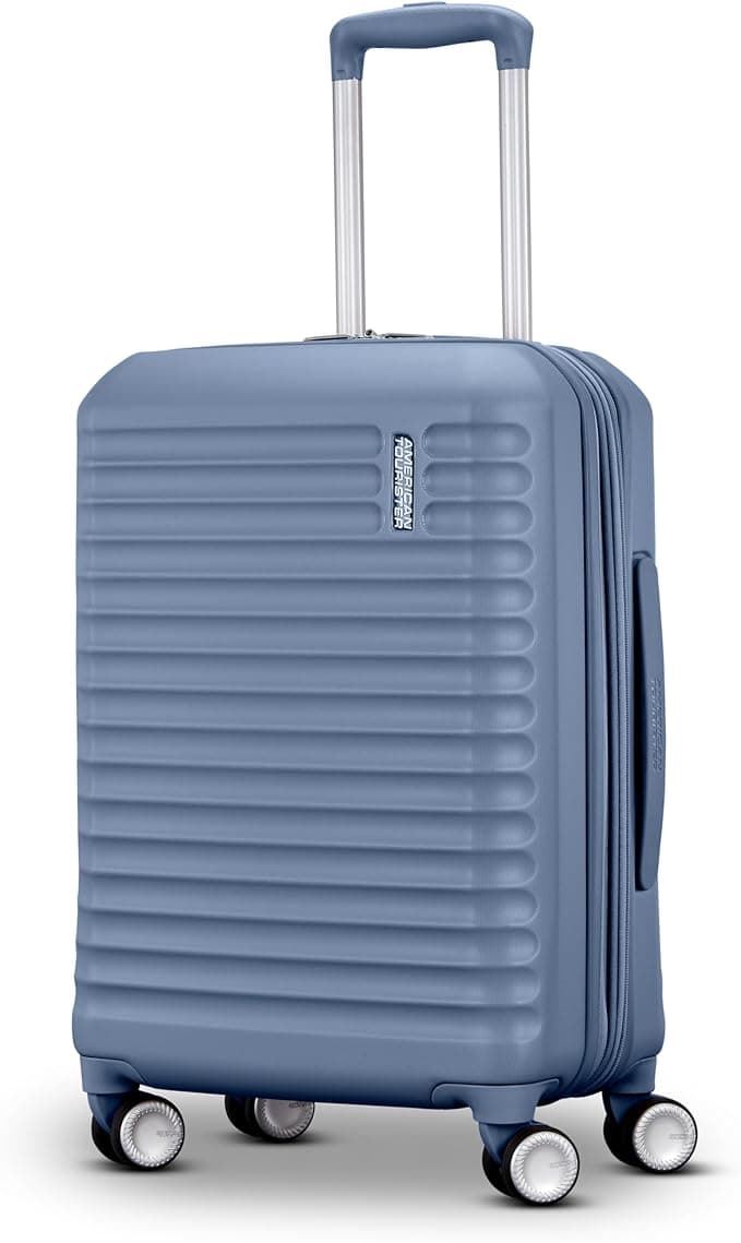 American Tourister Stratum 3.0 Carry-On Spinner, Airline Approved, Durable Hardside Luggage, Expands 1.5", RightHeight Adjustable Handle