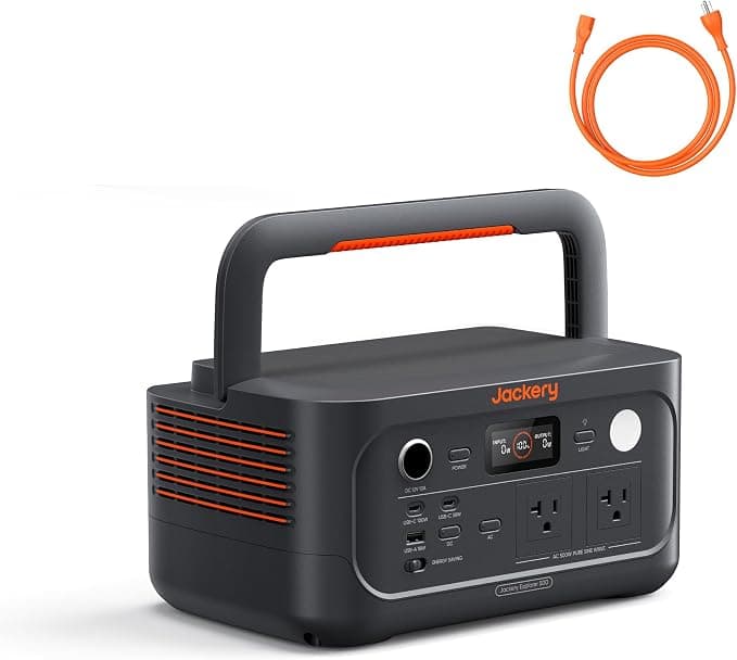 Jackery Explorer 500 v2 Portable Power Station, 512Wh, 500W AC
