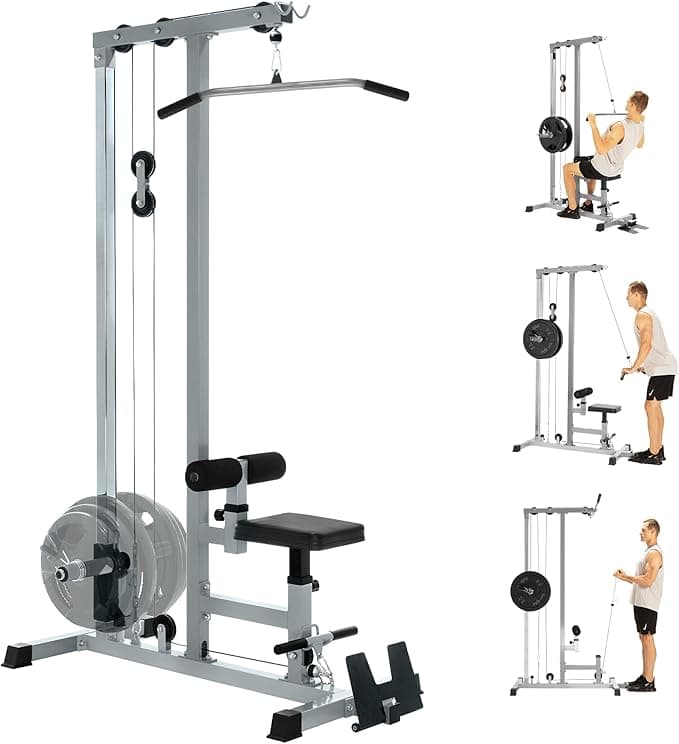 Yes4All LAT Pull Down Machine - LAT Row Cable Tower with High and Low Pulley Stations