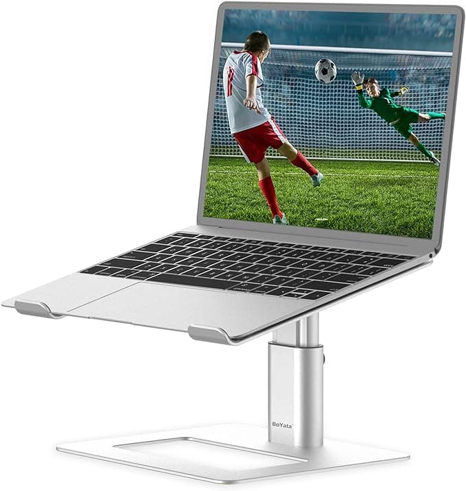 BoYata Laptop Stand, Ergonomic Aluminum Height Adjustable Computer Stand, 11-17 inch Compatible