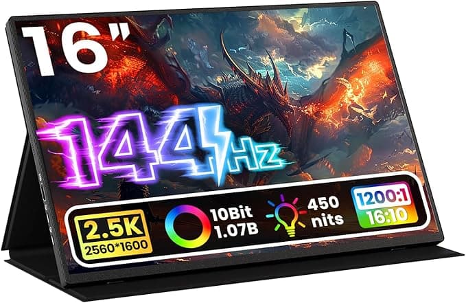 Upperizon Portable Monitor 16 inch 2K QHD 2560x1600 450 Nits 144Hz