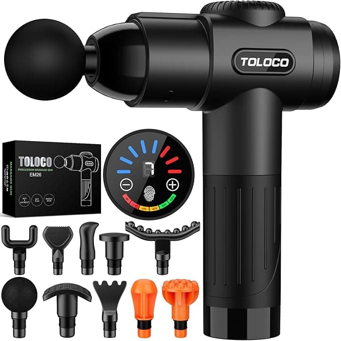 TOLOCO Massage Gun, Deep Tissue Back Massage for Athletes