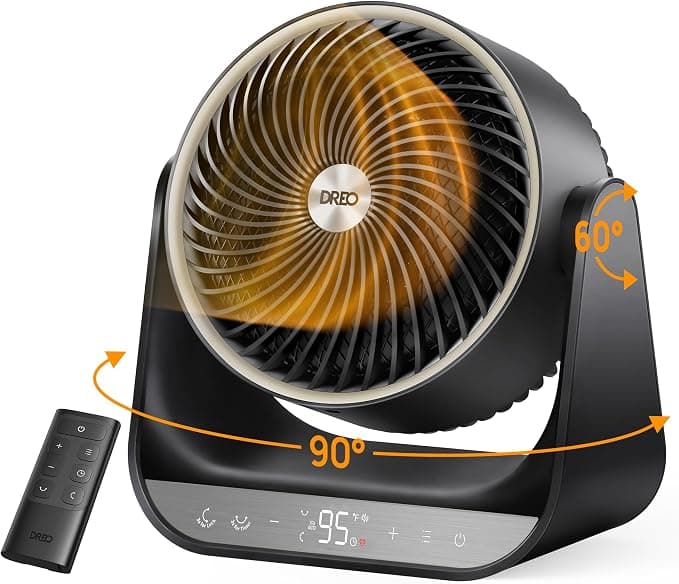 DREO Whole Room Heater, 3D Oscillating Heating Space Heaters for Indoor Use