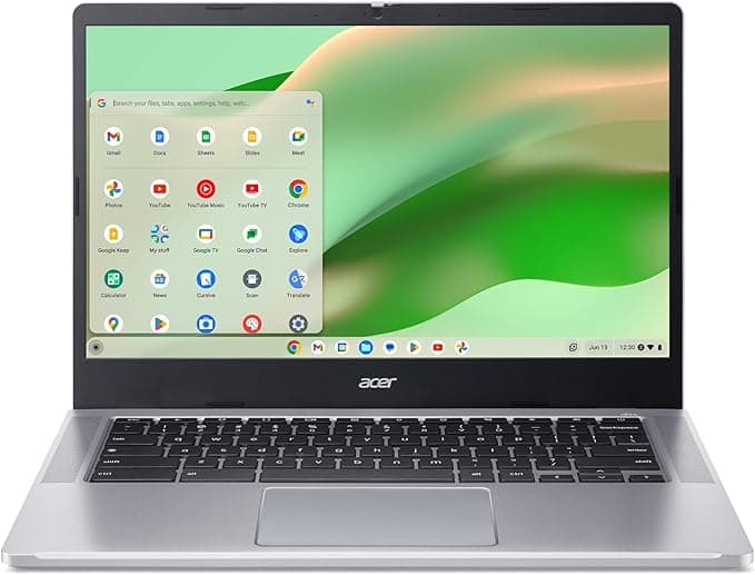 Acer Chromebook 314 CB314-4H-C2UW Laptop, Intel Processor N100, 14" Full HD (1920 x 1080) IPS Display, 4GB LPDDR5, 64GB eMMC, Intel Wi-Fi 6E AX211, Chrome OS, Pure Silver