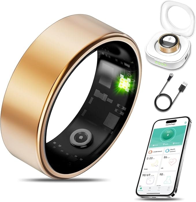Milavan Smart Health Ring with Heart Rate, Blood Oxygen, Blood Pressure, and Sleep Monitoring