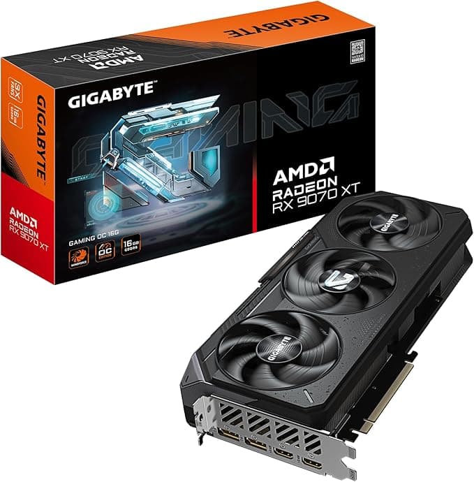 Gigabyte Radeon RX 9070 XT Gaming OC 16G Graphics Card, PCIe 5.0, 16GB GDDR6, AMD RDNA 4