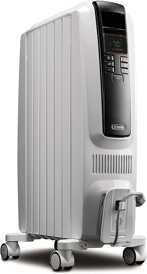 De'Longhi Dragon Digital Oil Filled Radiator Heater, 1500W with Programmable Timer