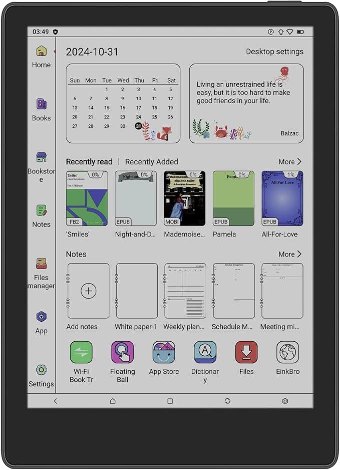 Meebook M8C 7.8" Color E Ink Kaleido 3 eReader with Android 14, Stylus, and Google Play