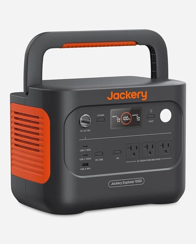 Jackery Explorer 1000 v2 Portable Power Station, 1070Wh, 1500W