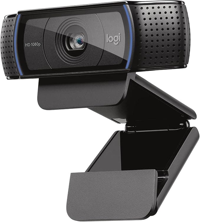 Logitech C920x HD Pro PC Webcam, Full HD 1080p/30fps Video, Clear Audio, HD Light Correction, Works with Microsoft Teams, Google Meet, Zoom