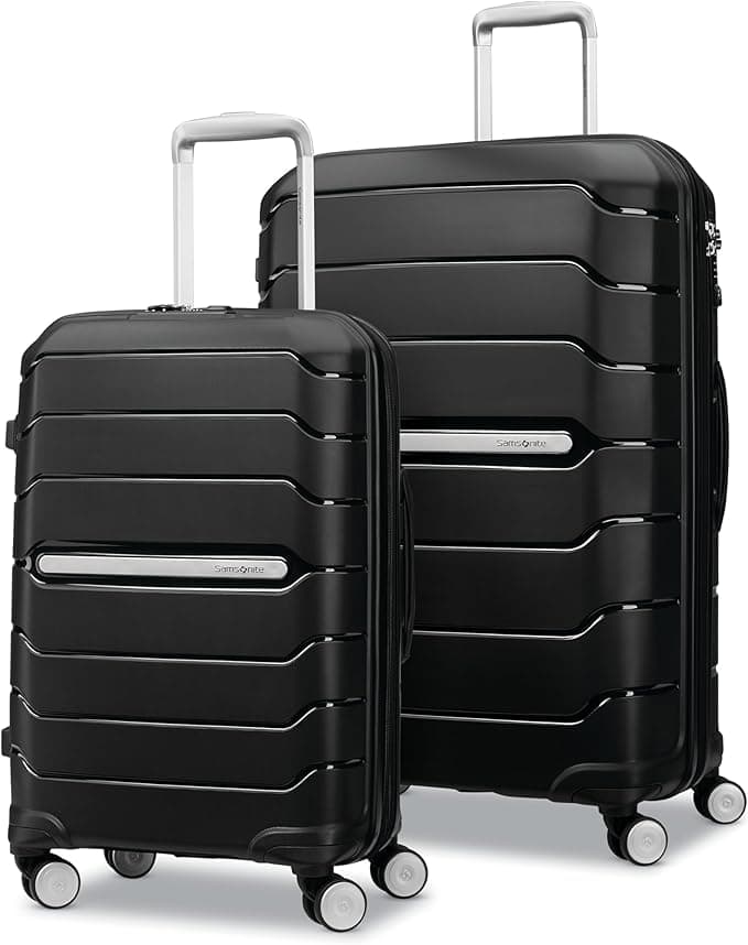 Samsonite Freeform 2-Piece Luggage Set - Carry-On & Large Checked Luggage with Dual Spinner Wheels - Durable Polypropylene Hardshell - TSA Lock, Airline-Approved - Expandable Hard Shell