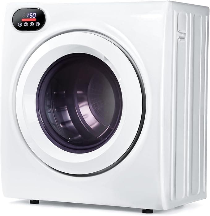 Euhomy 2.65 Cu.Ft Portable Dryer with Exhaust Hose, Clothes Dryer with Four Functions, 1400W, Stainless Steel Drum