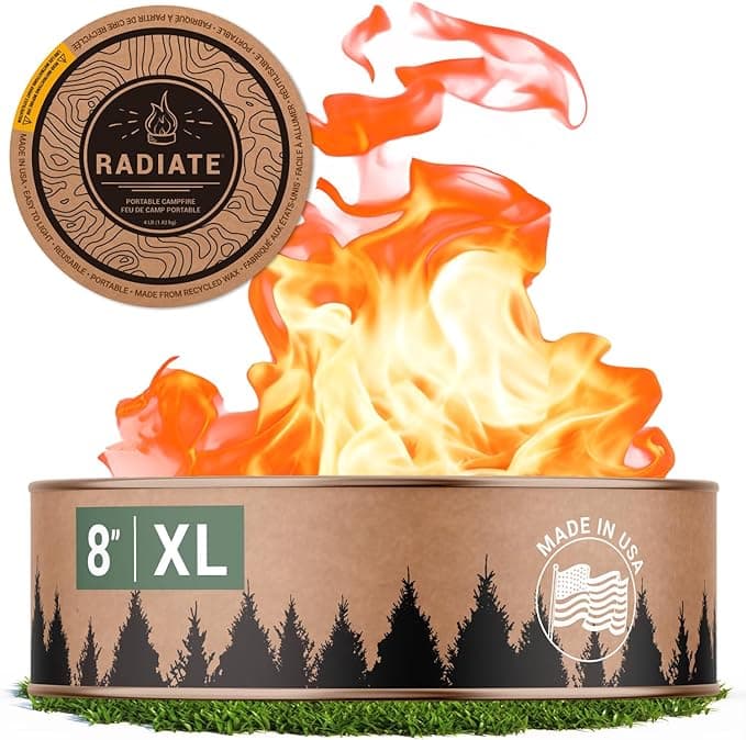 Radiate XL 8-inch Portable Campfire — As Seen on Shark Tank, Up to 2 Hours Burn Time, Made in USA