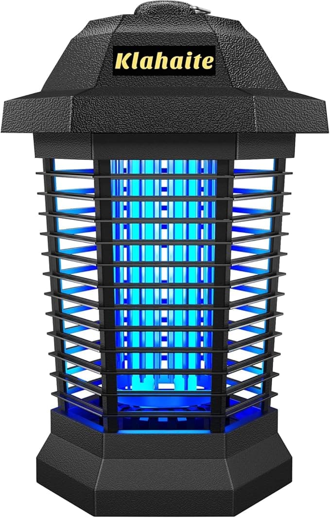 Klahaite Bug Zapper Outdoor, Electric Mosquito Zapper Covers 1/2 Acre, 4200V, ABS Fireproof Plastic Outer
