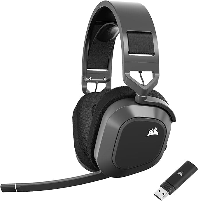 Corsair HS80 MAX Wireless Multiplatform Gaming Headset — Dolby Atmos, Bluetooth, Broadcast-Quality Mic, iCUE Compatible