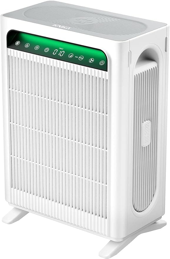 KNKA Air Purifier for Home Bedroom Large Room 1695 Ft², HEPA, Washable Pre-Filter, AQI Display, ECO/Sleep/Pet Mode, APH4000
