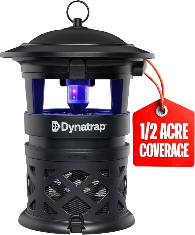 Dynatrap DT1130SR 1/2 Acre Mosquito and Flying Insect Outdoor Trap and Killer; Bug Zapper Alternative