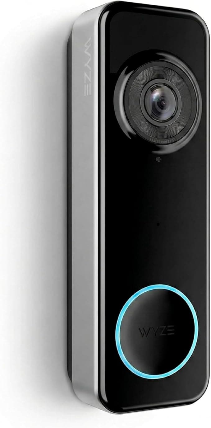 Wyze Battery Video Doorbell Wireless Camera, 1536x1536 HD+ with Color Night Vision, 2-Way Audio, 1:1 Head-to-Toe View, Person/Vehicle/Package Monitor