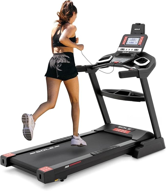 SOLE Fitness F65 Foldable Treadmill with 3.0 HP Motor, 22" x 60" Belt, and Bluetooth Connectivity